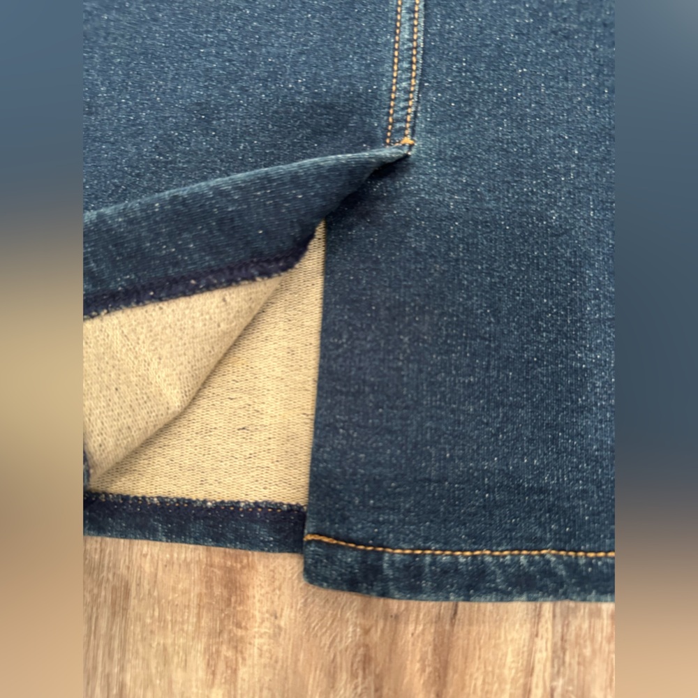 J. Jill Blue Cotton Mini Skirt Stretchy Neutral Versatile Spring Summer Sz 8 - Picture 8 of 9